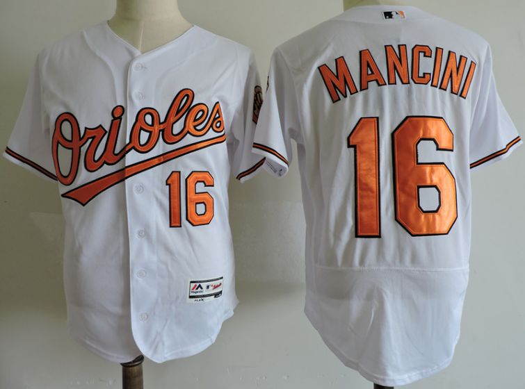 Men Baltimore Orioles #16 Trey Mancini White Elite MLB Jerseys->->MLB Jersey